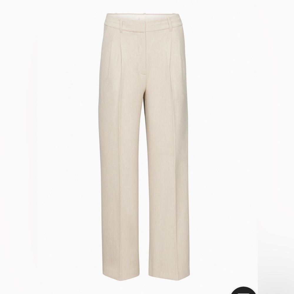 Aritzia Beige Wide Leg Pants